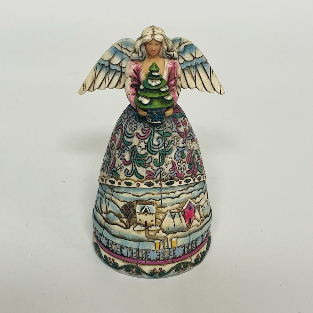 Jim Shore Landscape Sleeps Christmas Angel Figurine Statue Enesco 2004 #117677